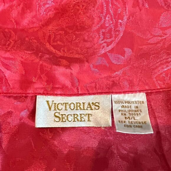 Victoria's Secret Gold Label Vintage Red Night Shirt - M/L - Picture 7 of 8
